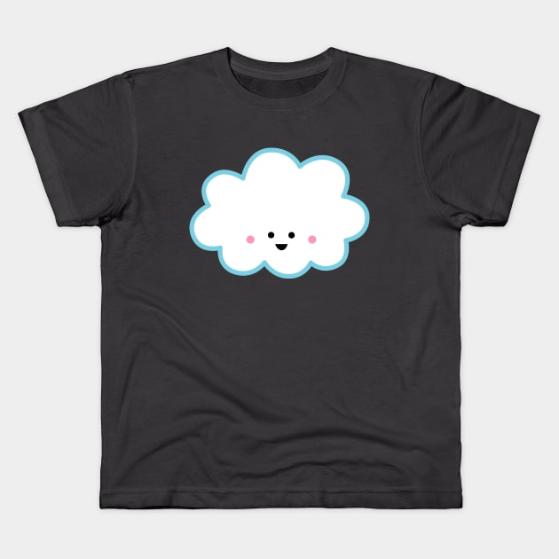 Puffy Little Cloud | by queenie's cards Kids T-Shirt by queenie's cards